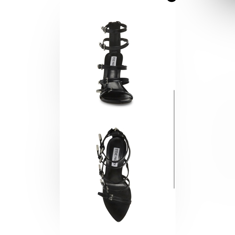 Steve Madden Simone heels in black leather